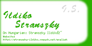 ildiko stranszky business card